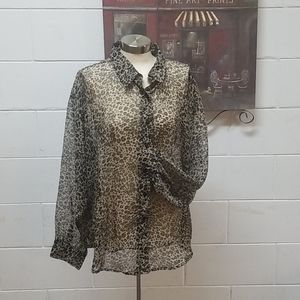 Team Plus Animal Print Blouse